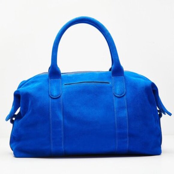 NWT M.I.L.A. Ria Suede Duffle Bag - Electric Blue - Picture 1 of 8